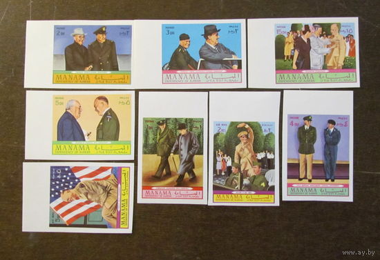 Манама 1970г. Дуайт Эйзенхауэр, 1890-1969, 34-й президент США (#Mi 403-411)**