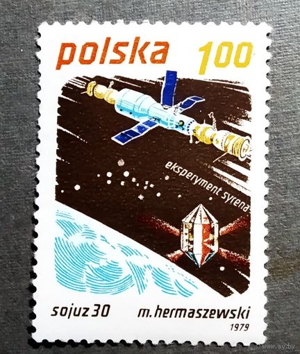 Марка Польша 1979 год Космос