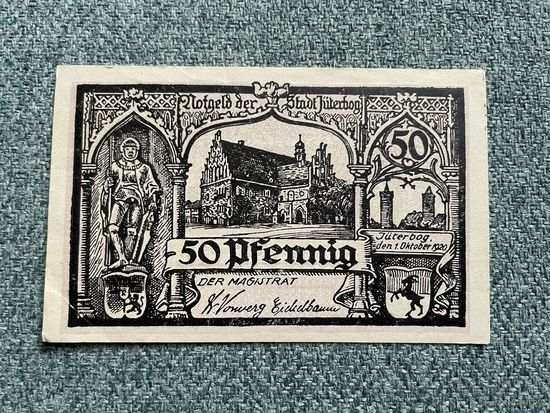 Германия Нотгельд Juterbog (Prussian Brandenburg) 50 пфеннигов 1920 год