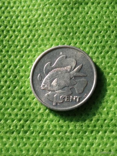 4. Распродажа! Сейшельски острова (Сейшелы) 1 цент 1977 г. Нечастая! UNC!