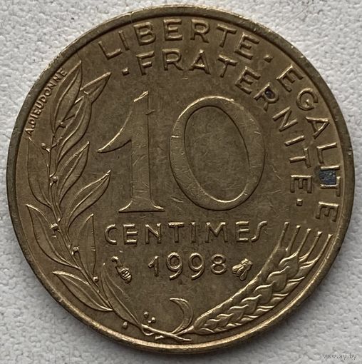 Франция 10 сантимов 1998 г.