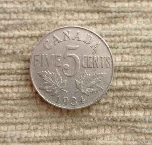 Werty71 Канада 5 центов 1934 Георг 5