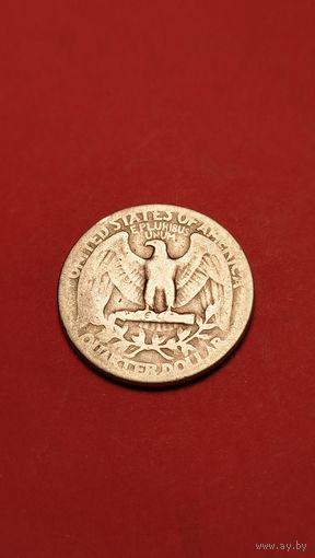 0,25 центов (квотер) 1940 серебро. С рубля. идеал(07)