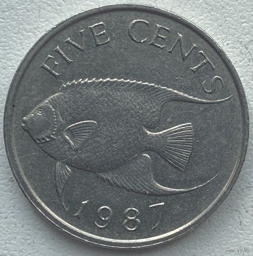 Бермудские острова (Бермуды) 5 центов 1987 г.