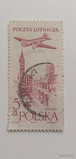Польша 1958. Самолет над городами и пейзажами
