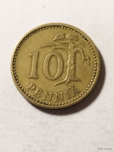 Финляндия 10 пенни 1963