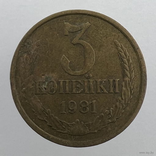 3 копейки 1981 г. # - "Шт.3.1"