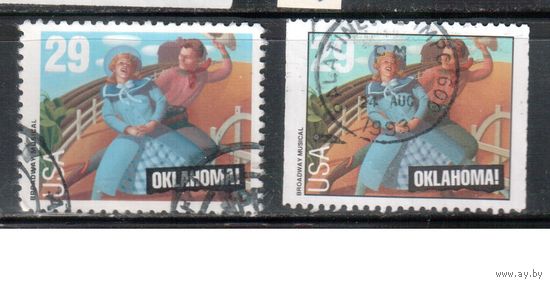 США-1993, (Мих.2347, 2388) ,  гаш., Мюзикл "Оклахома" , 2 выпуска