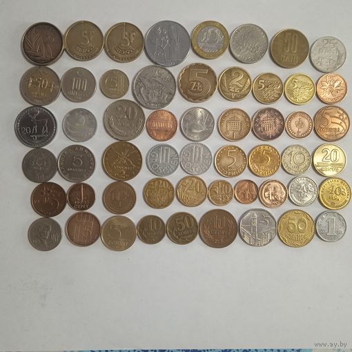 Монеты мира 50 шт.