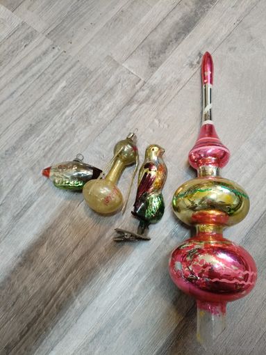 Ёлочные игрушки СССР. Не частые. В реставрацию.