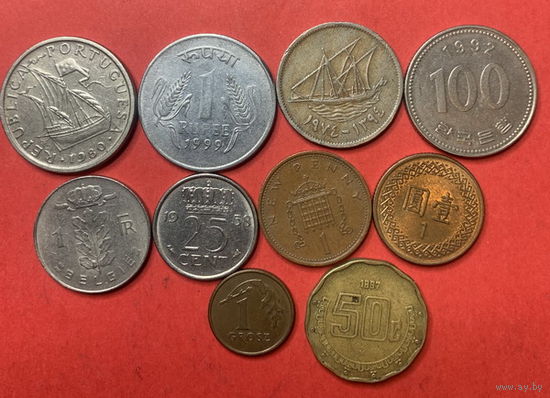 10 разных монет из 10 стран - 3