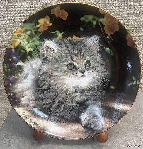 Декоративная фарфоровая тарелка Franklin Mint. Лучший нападающий. Англия 20.5 см