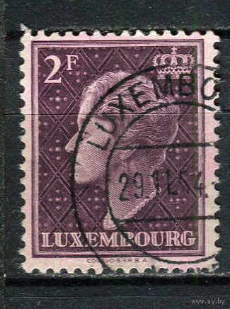 Люксембург - 1948/1951 - Великая герцогиня Люксембургская Шарлотта 2Fr - [Mi.453] - 1 марка. Гашеная.  (Лот 36HJ)-T41P50
