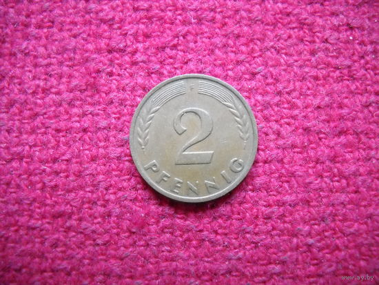 ФРГ 2 пфеннига 1962 г. F