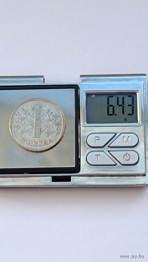 1 марка  1965 года Финляндия - (Suomi) (1963 - 2001). Гурт -'*** SUOMI FINLAND *** SUOMI FINLAND'. Серебро 350. Монета не чищена. 927
