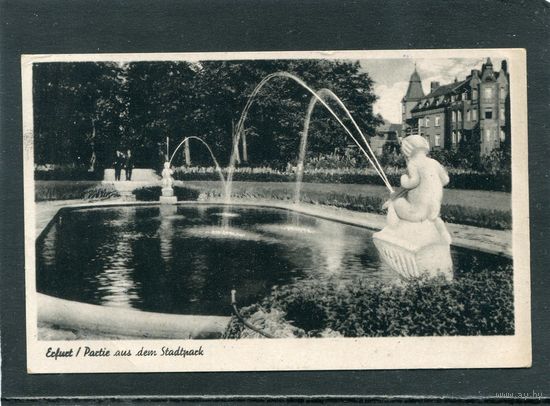 ГДР. Почтовая карточка ПК п.п. Гашение Эрфурт 1951