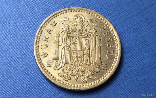 1 песета 1966 (73). Испания. XF!
