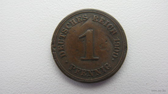 Германия 1 пфенниг 1900  Е