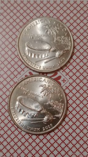 США 25 центов квотер 2009 Американское Самоа