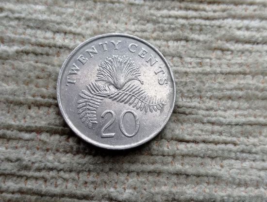 Werty71 Сингапур 20 центов 1991 орхидея Ванда Мисс Хоаким