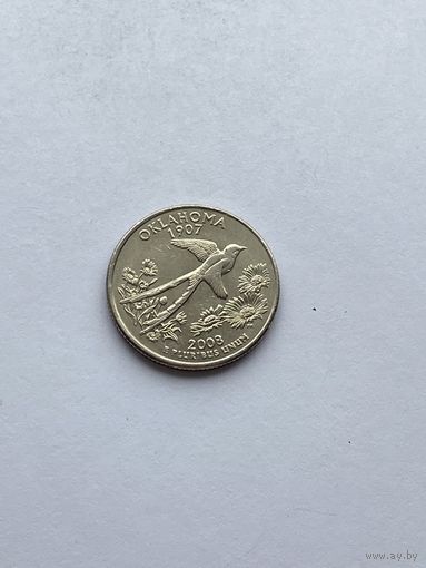 25 центов 2008 г. Оклахома, США