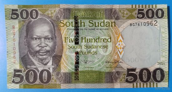 500 фунтов 2021 года - Южный Судан - UNC