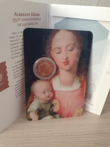 Сан Марино 2 евро 2021 юбилейная 550 лет со дня рождения Альбрехта Дюрера