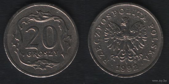 Польша y280 20 грош 1992 год (mw) (_alb2
