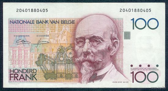 Бельгия 100 франков образца 1982-1994 год.