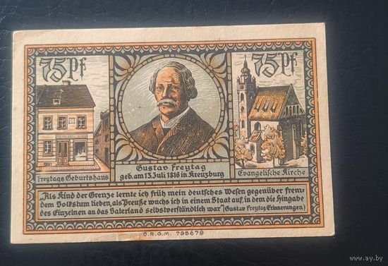 Нотгельд 75 пфеннигов