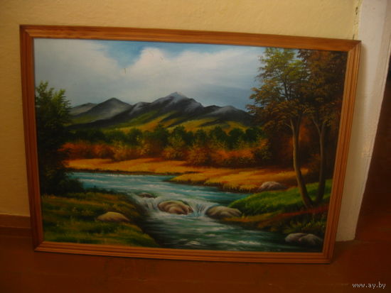 Картина "Горный пейзаж", 73-53 см.