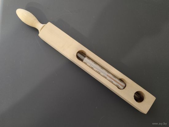 Термометр для ванн раритетный, деревянный корпус