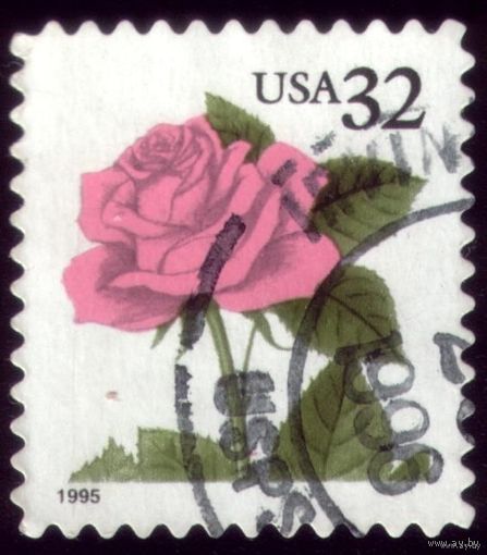 1 марка 1995 год США Роза 2571 BA