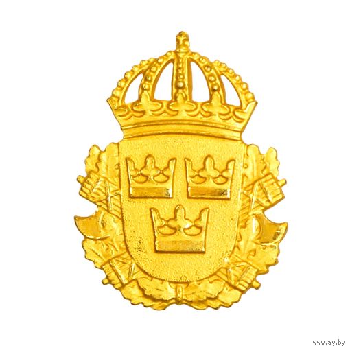 Швеция. Эмблема полиции. Дефект крепления