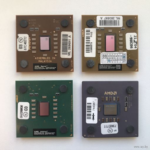 Процессоры AMD Socket A/462 - Athlon / Duron, 4 штуки