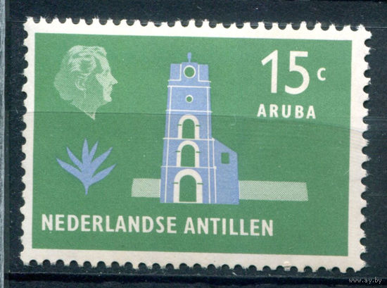 Нидерландские Антильские острова - 1958/59г. - ландшафты, архитектура, 15 с - 2 марки - MNH, MH [Mi 75 a, b]. #3-WB-93-A-1