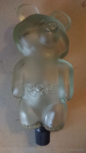 Флакон из под одеколона "ОЛИМПИЙСКИЙ МИША", 1980 г., Москва, Олимпиада, СССР,
