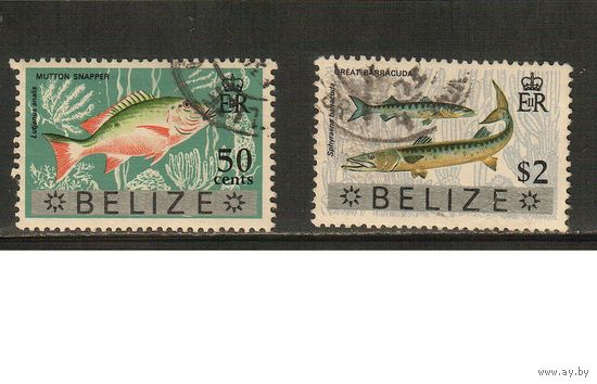 Белиз-1973(Мих.306-308) , гаш. , Морская  Фауна, , Рыбы