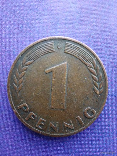 Германия ФРГ 1 пфенниг 1950 G