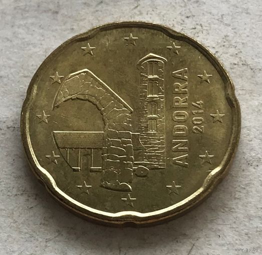 Андорра 20 евроцентов 2014 - первый год чекана!