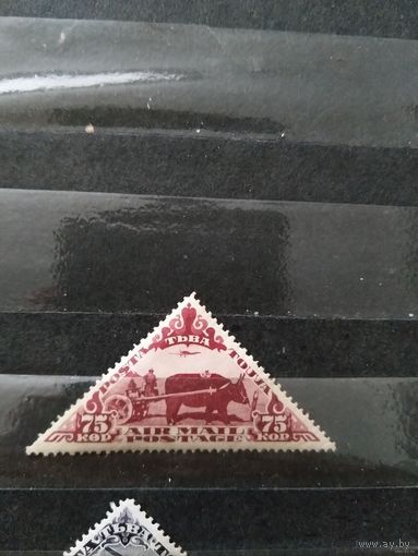 1934 Тува Загорский 55 авиапочта чистая клей лёгкая наклейка фауна самолет (3-7)