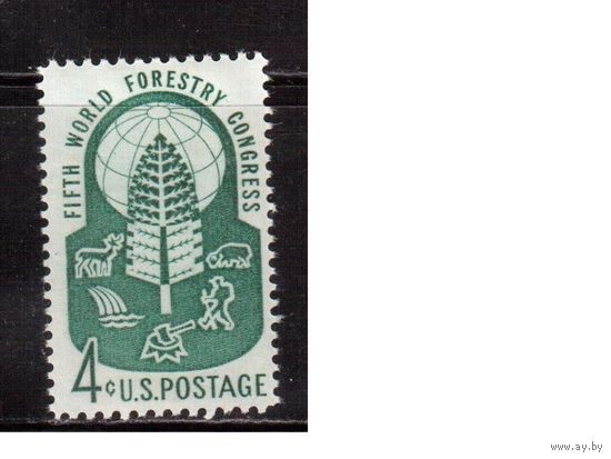 США-1960, (Мих.786), ** , Защита леса, Конгресс (одиночка)