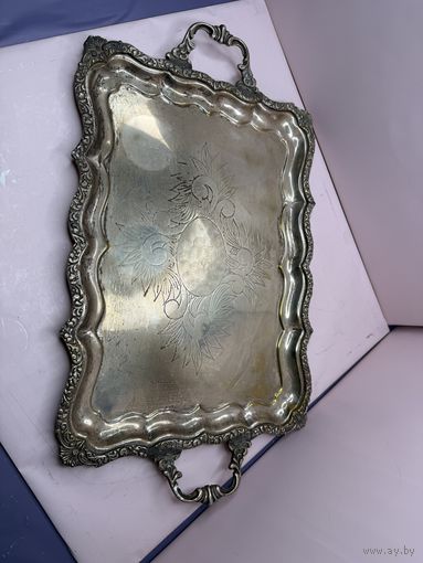 Поднос ажурный металл