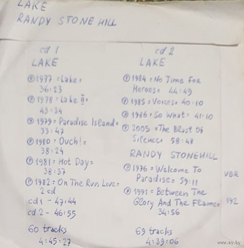 CD MP3 дискография LAKE, Randy STONEHILL - 2 CD