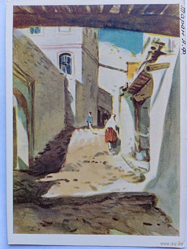 1957. Таран. Улочка в ауле Чиркей. Дагестан