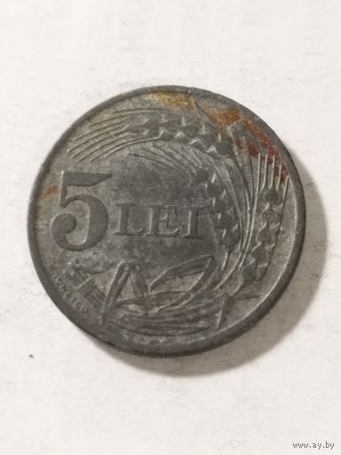 Румыния 5 лей 1942
