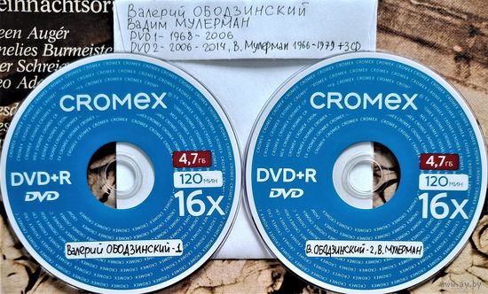 DVD MP3 Валерий ОБОДЗИНСКИЙ, Вадим МУЛЕРМАН полная дискография - 2 DVD