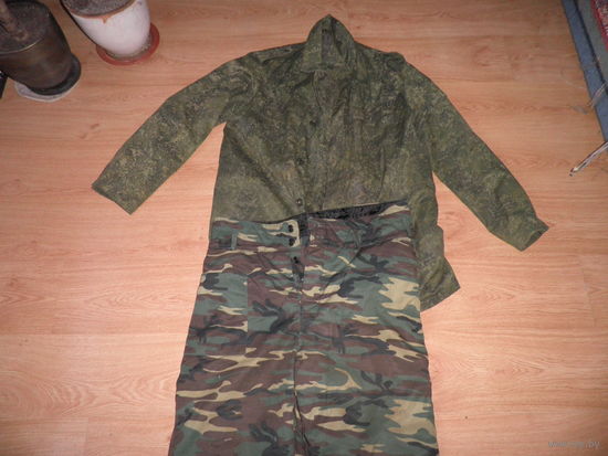 Камуфляжная куртка и штаны,зима,тёплые,р-р 52-54 рост 4-5.б/у.С рубля.