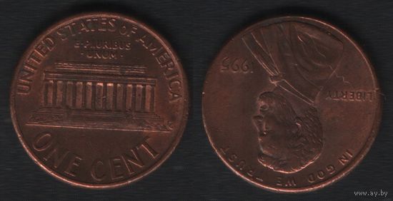 США km201b 1 цент 1995 год (-) (_5 ТОРГ ЛЮБОЙ