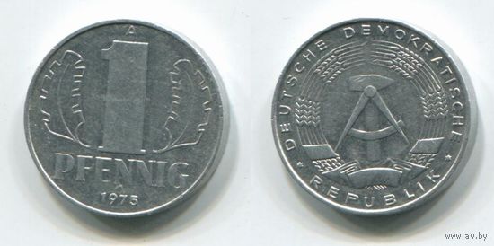 ГДР. 1 пфенниг (1975, XF)
